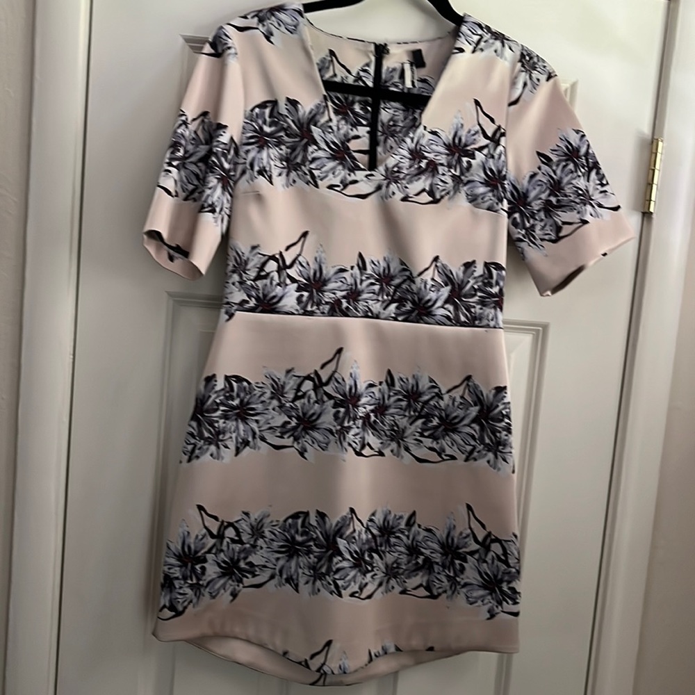 TopShop floral polyester dress. Wore at bridal shower. Seriously so flattering.